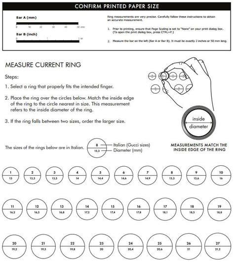 do gucci rings run small|gucci jewelry size chart.